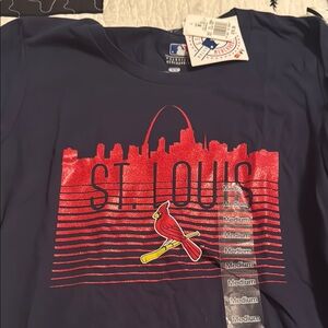 MLB Navy and Red St. Louis Short Sleeve Tee